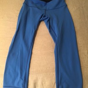 Lululemon Wunder Under Crop in Blue